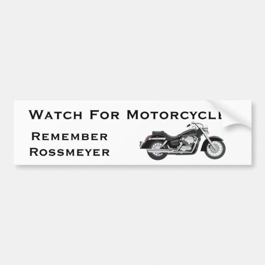 Denk aan Rossmeyer Bumpersticker (Voorkant)