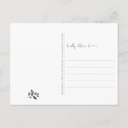 Denk aan roze en grijze tropische vogels briefkaart (Achterkant)