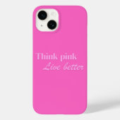Denk aan roze iPhone hoesje (Achterkant)