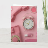 DENK AAN ROZE KAART MET ROZE SCHOENEN (Achterkant)