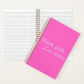 Denk aan roze Notitieboek (Binnen)