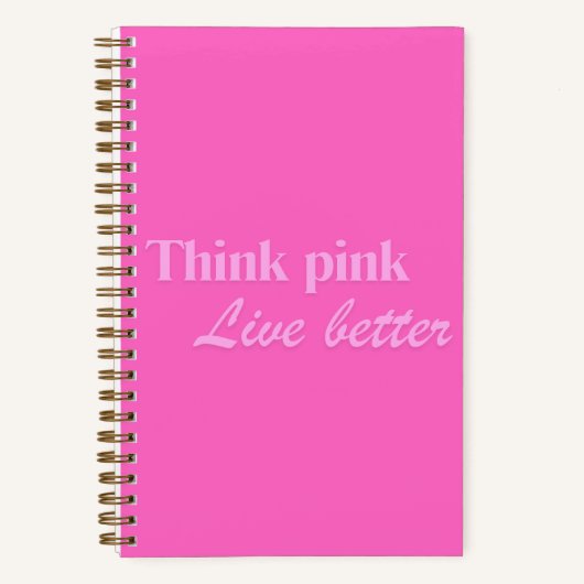 Denk aan roze Notitieboek (Voorkant)