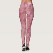 Denk aan roze Pop Flamingo Feathers Leggings (Achterkant)