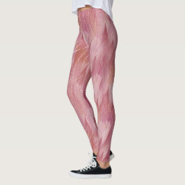 Denk aan roze Pop Flamingo Feathers Leggings