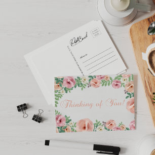 Denk aan  roze roze platenfabriek van u briefkaart