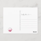 Denk aan roze roze roze roze vogelbloemen briefkaart (Achterkant)