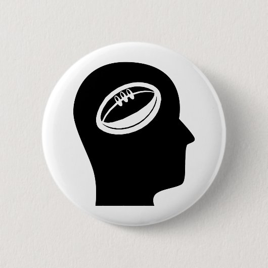 Denk aan Rugby Ronde Button 5,7 Cm (Voorkant)