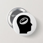 Denk aan Rugby Ronde Button 5,7 Cm (Voorkant /achterkant)