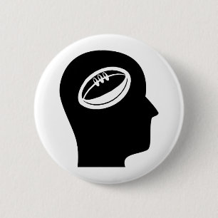 Denk aan Rugby Ronde Button 5,7 Cm
