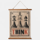 Denk aan schaak  kunst | Wabi Sabi-strategie Hangend Wandkleed (Voorkant)
