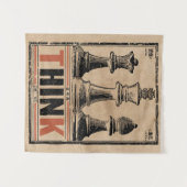 Denk aan schaak  kunst | Wabi Sabi-strategie Wandkleed (Voorkant (horizontaal))