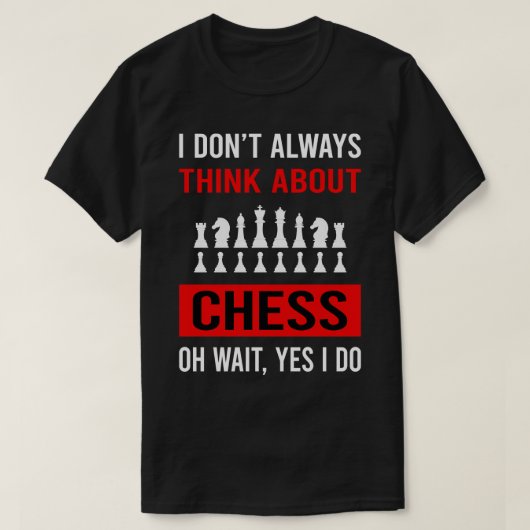 Denk aan schaken t-shirt (Design voorkant)