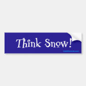 Denk aan sneeuw bumpersticker (Voorkant)