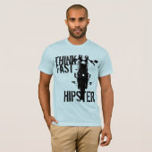 Denk aan snelle hipster t-shirt (Voorkant volledig)