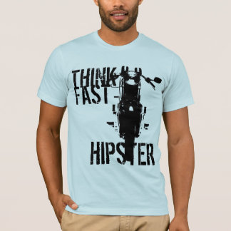 Denk aan snelle hipster t-shirt