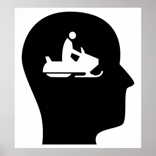 Denk aan Snowmobiel Poster (Voorkant)