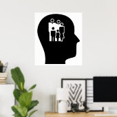 Denk aan sociaal werk poster (Thuiskantoor)