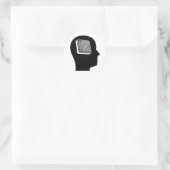 Denk aan softwaretechniek ronde sticker (Tas)