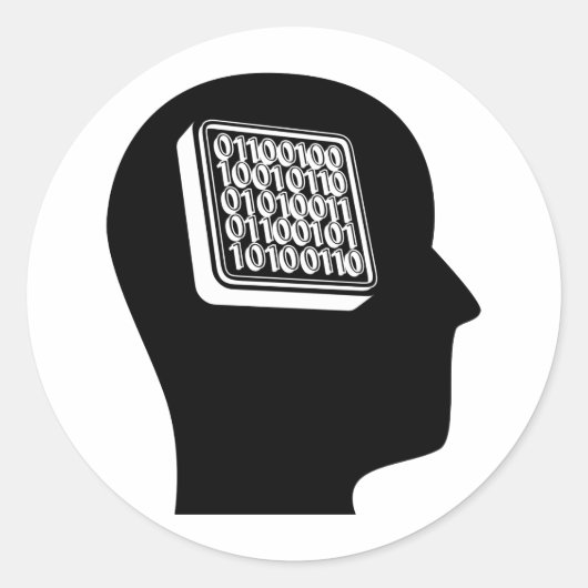 Denk aan softwaretechniek ronde sticker (Voorkant)