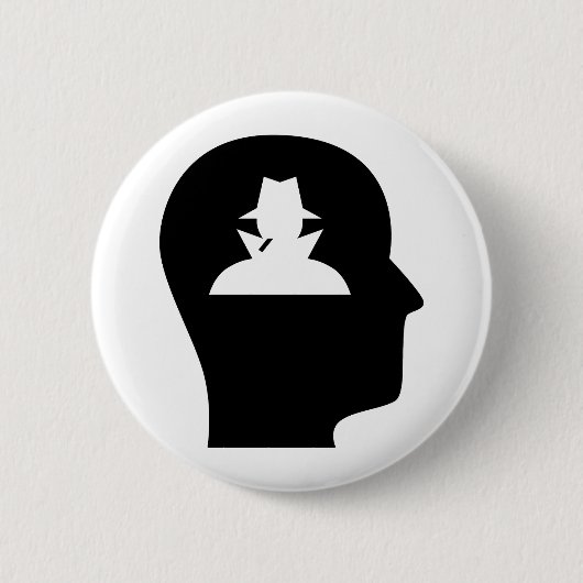 Denk aan spionage ronde button 5,7 cm (Voorkant)