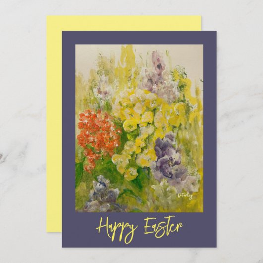 Denk aan Spring Flat Kaart (Voorkant / Achterkant)