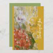 Denk aan Spring Flat Note Kaart (Voorkant / Achterkant)