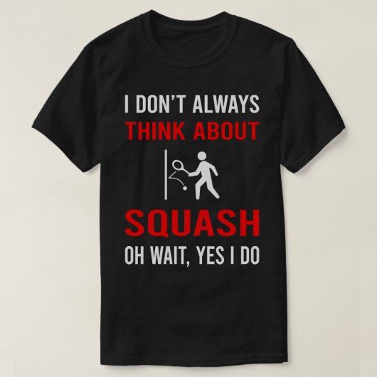 Denk aan squash t-shirt (Design voorkant)