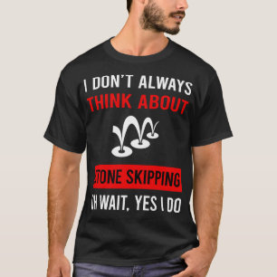 Denk aan stenen overslaan stenen rotsen skimm t-shirt