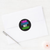 Denk aan sterke niet Skinny Inspirerend fitness Ronde Sticker (Envelop)