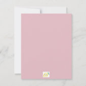 Denk aan Stof Roze Bruidsmeisje Kaart (Achterkant)