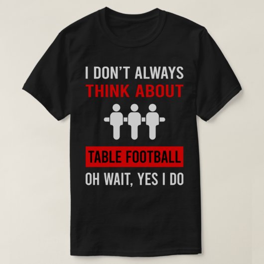 Denk aan tafelvoetbal t-shirt (Design voorkant)