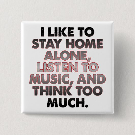 Denk aan te veel grappige introvert Button badge P (Voorkant)