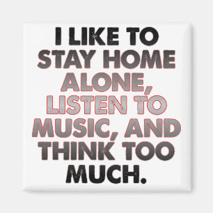 Denk aan te veel grappige introvert Fridge Magnet