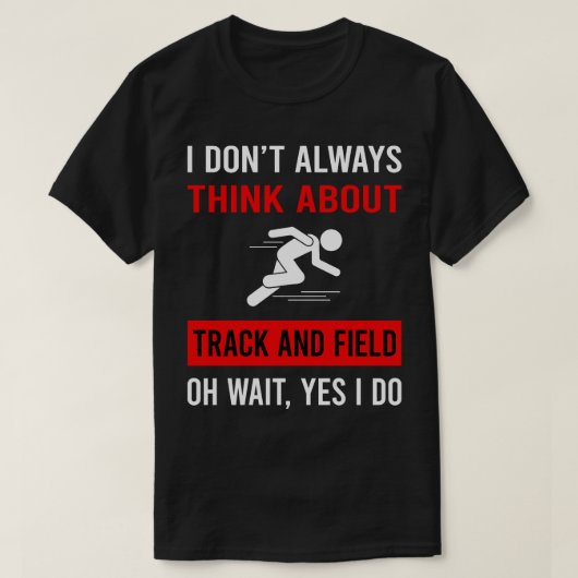 Denk aan track en field t-shirt (Design voorkant)
