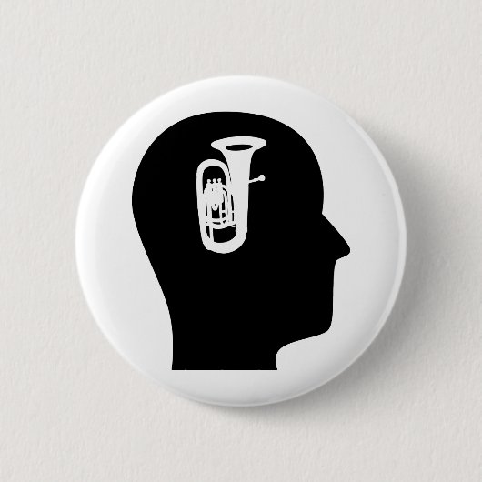 Denk aan Tuba Ronde Button 5,7 Cm (Voorkant)