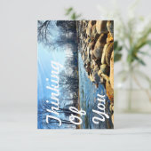 Denk aan u (aan de rivier) bedankkaart (Staand voorkant)