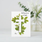 Denk aan u bij het paasbewerkbare Briefkaart voor  (Staand voorkant)