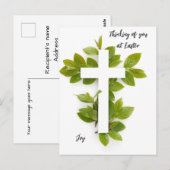 Denk aan u bij het paasbewerkbare Briefkaart voor  (Voorkant / Achterkant)