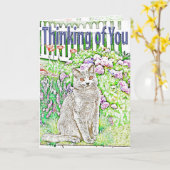 Denk aan U Chartreux Garden Pastel Kaart (Gele Bloem)