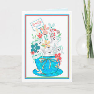 Denk aan u, Coronavirus, Toliet Paper & Flower Kaart