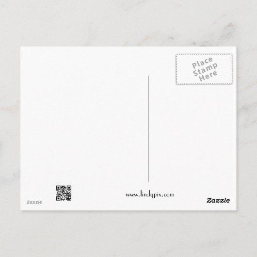 Denk aan u - Gele Daisy Briefkaart (Achterkant)