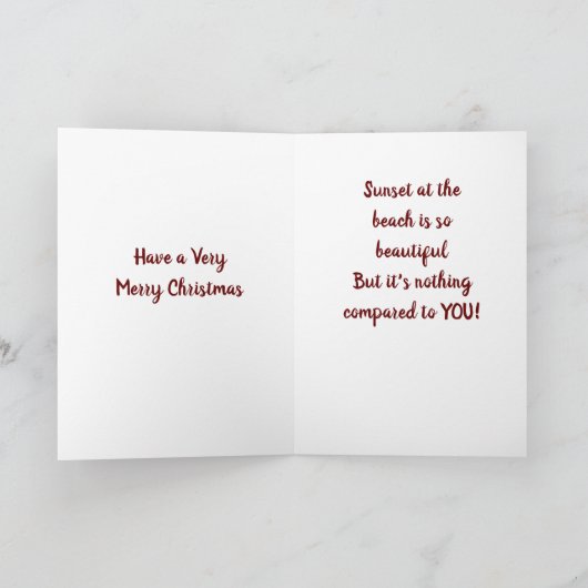 DENK AAN "U" IN CHRISTMAS KAART (Binnen)