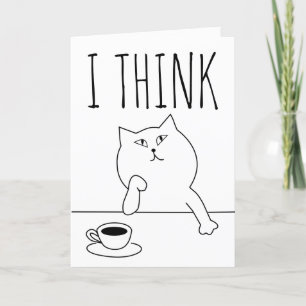 DENK AAN U KOFFIE CAT-WENSKAARTEN FEESTDAGEN KAART