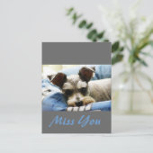 Denk aan U, lieve Mini Schnauzer Briefkaart (Staand voorkant)