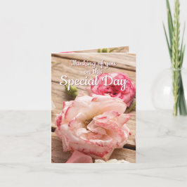 Denk aan u op deze speciale dag| Auto's voor groet Kaart