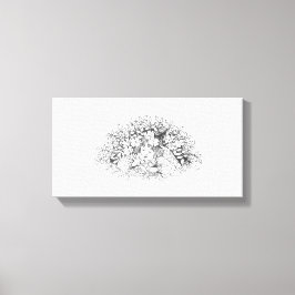 Denk aan u - Vintage-afbeelding Canvas Afdruk