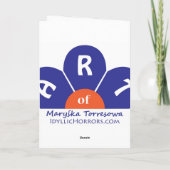 Denk aan u - Wenskaart Kaart (Achterkant)