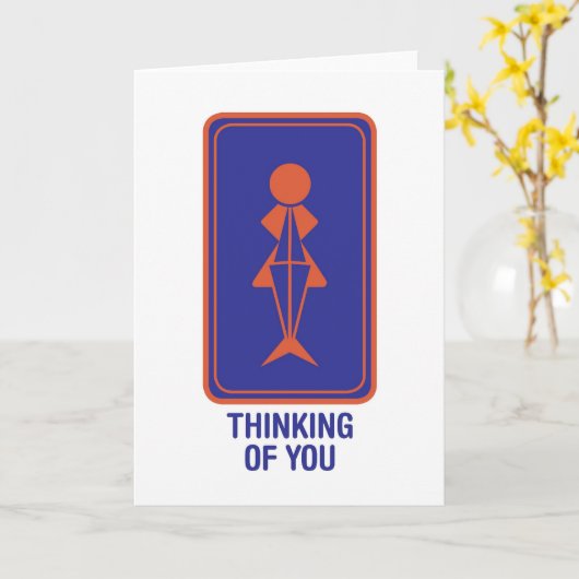 Denk aan u - Wenskaart Kaart (Gele Bloem)