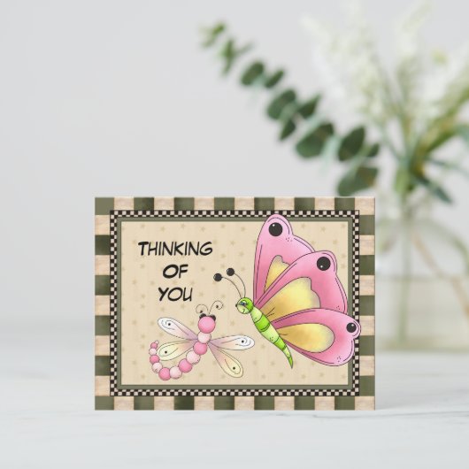 Denk aan uw briefkaart voor de groet (Staand voorkant)