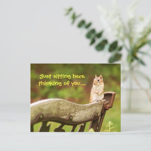 Denk aan uw chipmunk briefkaart (Staand voorkant)